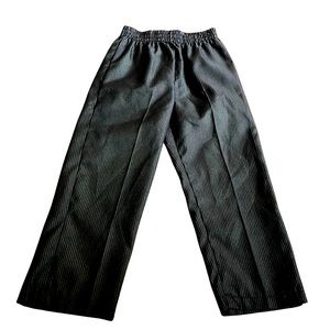 Boy like new black and gray pinstripe pants elastic waistband polyester size 5T